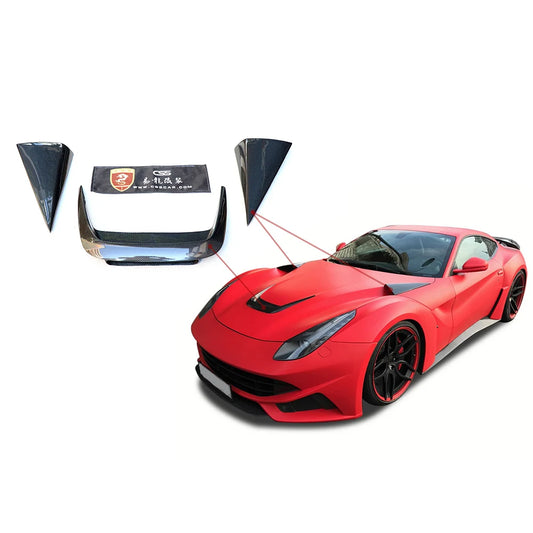 Carbon Fiber Hood Cover Air Vent For Ferrari F12 Berlinetta Body Kit Car Accessories Auto Tuning Part