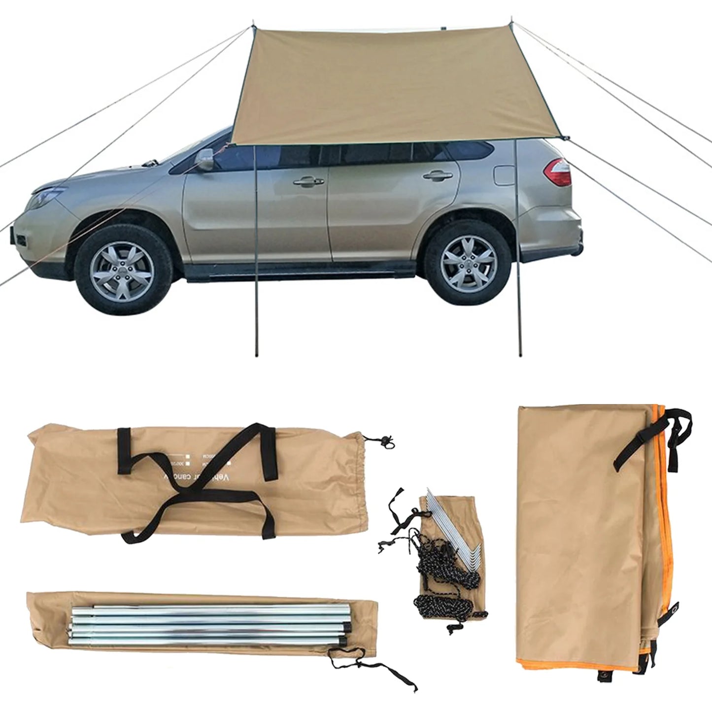 Car Shelter Shade Camping Side Car Roof Top