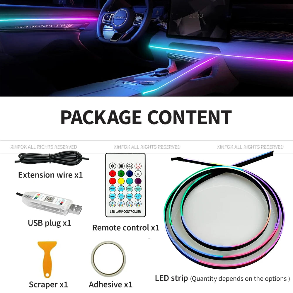 110cm  APP Control Car Ambient Lights LED Interior