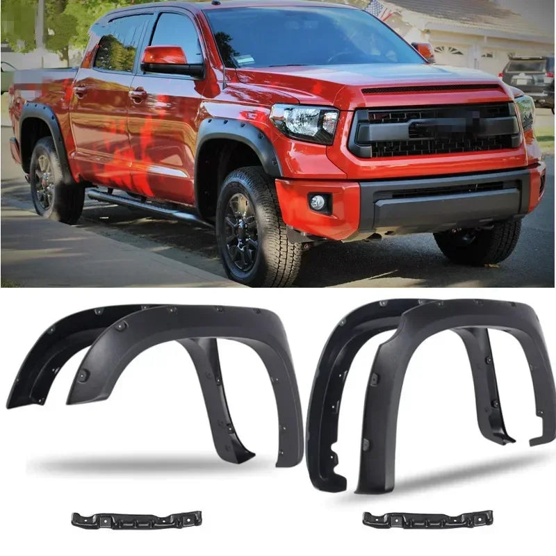 For Toyota Tundra 2014-2017 Car Mudguards Wheel Arch Fender Flares Body Kit Splash Guard Mud Flap Car Accessories Exterior Part