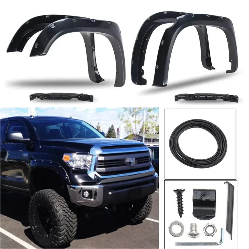 For Toyota Tundra 2014-2017 Car Mudguards Wheel Arch Fender Flares Body Kit Splash Guard Mud Flap Car Accessories Exterior Part