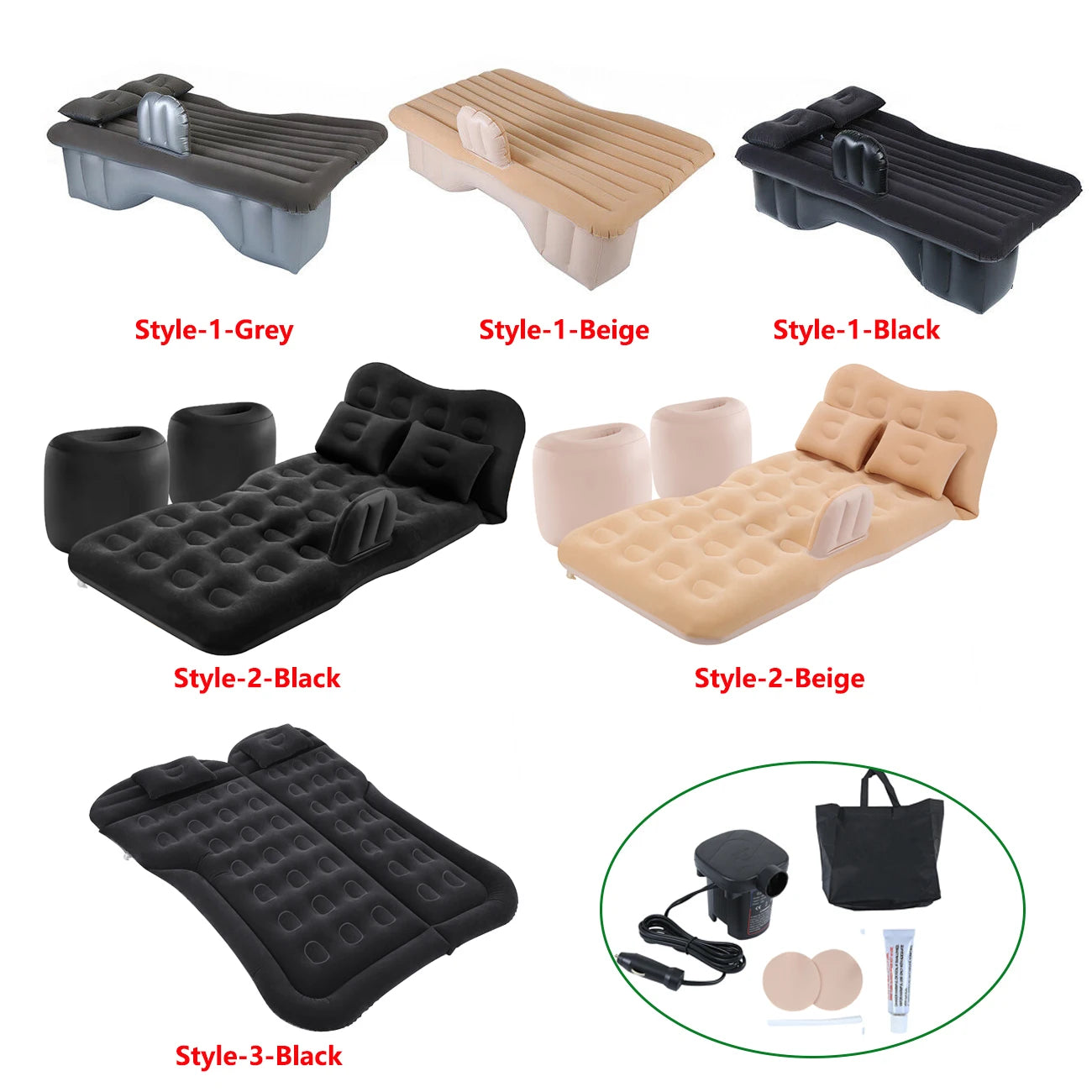 Samger Car Inflatable Bed Car Travel Bed Air Mattress Back Seat With Electric Pump For Rest Sleep Camping Auto Accessories New