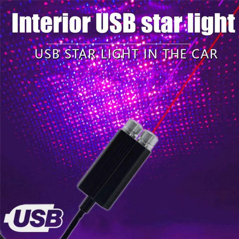 Car Roof Star Light Interior USB led Lights Starry Atmosphere Projector