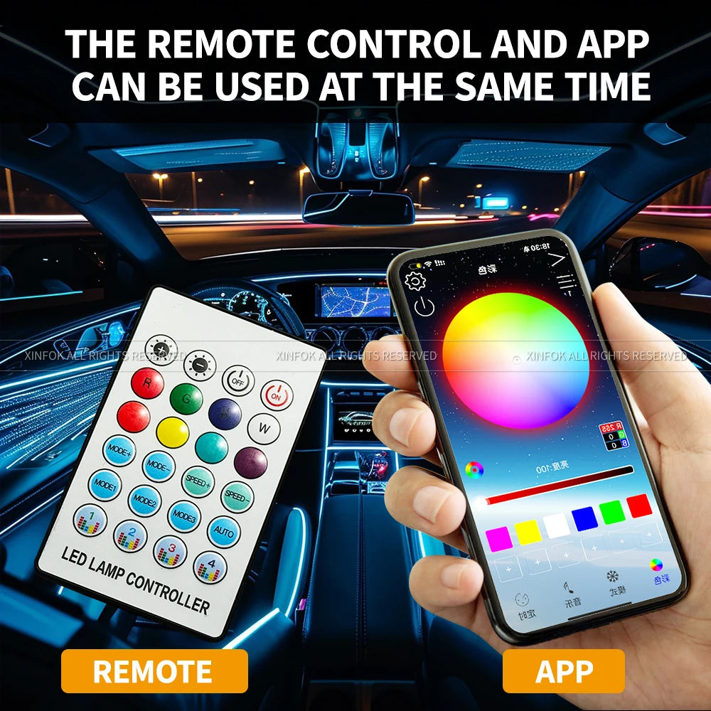 110cm  APP Control Car Ambient Lights LED Interior